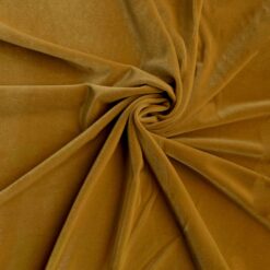 Wholesale Stretch Spandex Velvet Fabric 24K Gold 62 yard roll