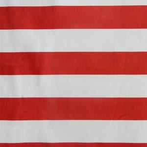 Sunrise Water Resistant Canvas Fabric Cabana Stripe Red/White 50 Yard Roll