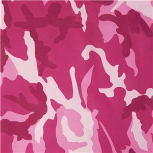 Sunrise Water Resistant Canvas Fabric Camouflage Fuschia 50 Yard Roll