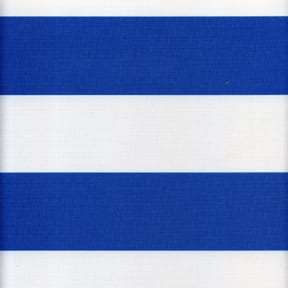 Sunrise Water Resistant Canvas Fabric Cabana Stripe Blue/White 50 Yard Roll