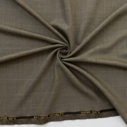 Super 100s Wool Fabric 13 Windowpane Heather Gray, by the yard