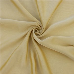 Waterfall Two Tone Chiffon Fabric Gold/White, by the yard