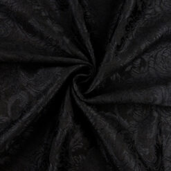 110" Decorating Jacquard Fabric Rose Damask Black 25 yard roll