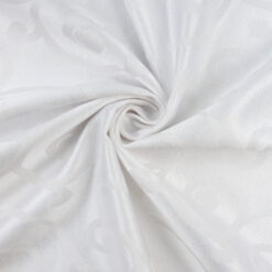 110" Decorating Jacquard Fabric Swirl White 25 yard roll