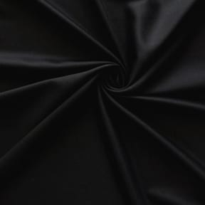 Italian Super 100s Wool Flannel Fabric Black, by the yard