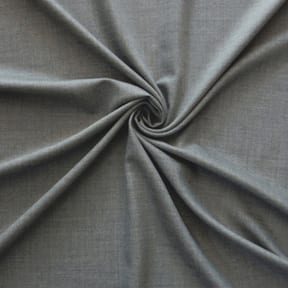 Italian Super 100s Wool Flannel Fabric Gray, by the yard