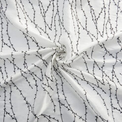 SALE Raised Metallic Shimmer Fabric 6580 White-Gray, by the yard