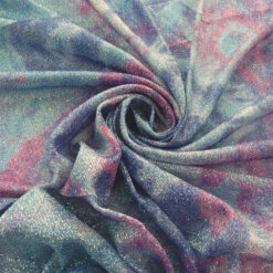 SALE Shimmering Metallic Knit Fabric 6616 Lilac, by the yard