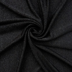 SALE Sparkle Metallic Stretch Knit Fabric 6663 Black Silver, by the yard