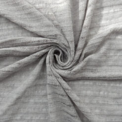 SALE Linen Blend Open Weave Knit Fabric 6740 Silver Gray, by the yard