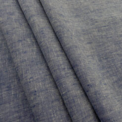Wholesale 120" European 100% Linen Two-Tone Fabric Indigo 50 yard roll