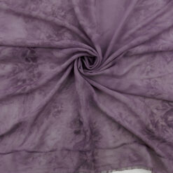 SALE Embroidered Border Tie Dye Chiffon Fabric 6589 Lavender, by the yard