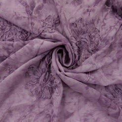 SALE 3D Floral Ribbon Tie Dye Chiffon Fabric 6723 Lavender, by the yard