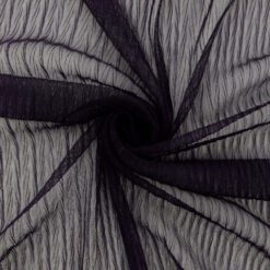 SALE Pleated Stretch Mesh Fabric 6742 Eggplant, by the yard