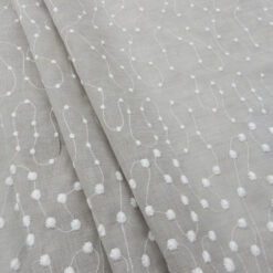 Wholesale Bonjour Embroidered Linen Stone 50 yard roll