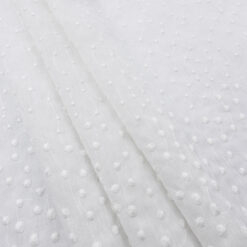 Wholesale Bonjour Embroidered Linen White 50 yard roll