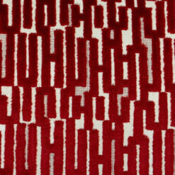 Crypton Upholstery Cut Velvet Fabric Prestige Crimson, by the yard