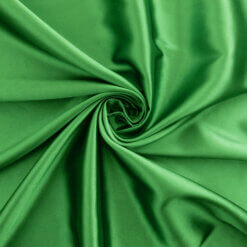Stretch Charmeuse Fabric Emerald, by the yard
