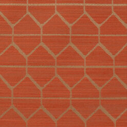 Crypton Upholstery Geometric Fabric Vibe Coral, by the yard