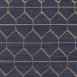 Crypton Upholstery Geometric Fabric Vibe Steel Blue, by the yard
