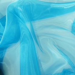 Wholesale Mirror Organza Fabric Aqua 100 yard roll
