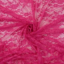 Paris Stretch Lace Fabric Fuschia 25 yard bolt