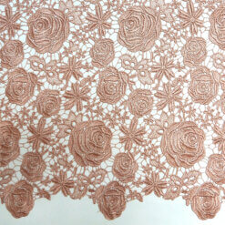 Rose Venice Lace Fabric Nude 15 yard bolt