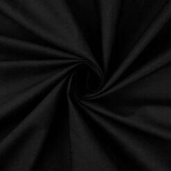 60" Broadcloth Fabric Black, by the yard