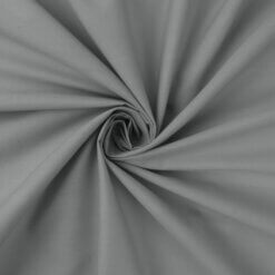 60" Broadcloth Fabric Silver, by the yard
