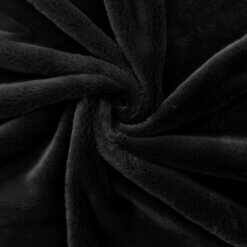 Luxury Minky Rabbit Faux Fur Fabric Black by the yard
