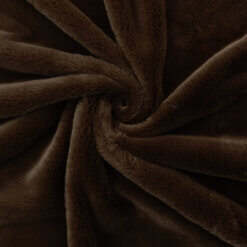 Luxury Minky Rabbit Faux Fur Fabric Brown by the yard