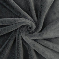 Luxury Minky Rabbit Faux Fur Fabric Gray by the yard