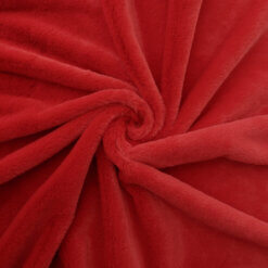 Luxury Minky Rabbit Faux Fur Fabric Red by the yard