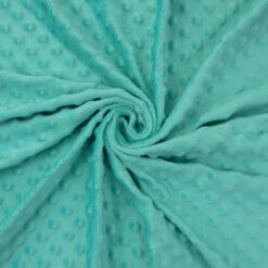 Wholesale Minky Dot Fabric Aqua 75 yard roll