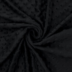 Wholesale Minky Dot Fabric Black 75 yard roll