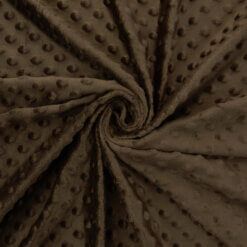Wholesale Minky Dot Fabric Brown 75 yard roll