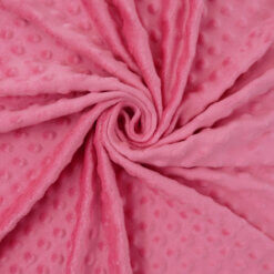 Wholesale Minky Dot Fabric Fuschia 75 yard roll