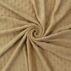 Wholesale Minky Dot Fabric Tan 75 yard roll