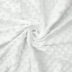 Wholesale Minky Dot Fabric White 75 yard roll