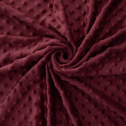 Wholesale Minky Dot Fabric Burgundy 75 yard roll