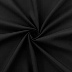 120" Wide Poplin Fabric Black, by the yard