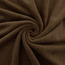 Double-Sided Minky Fleece Fabric Brown, by the yard