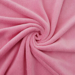 Double-Sided Minky Fleece Fabric Candy Pink, by the yard