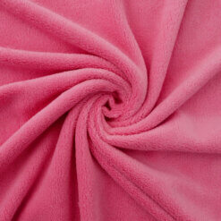 Double-Sided Minky Fleece Fabric Fuschia, by the yard
