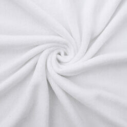 Double-Sided Minky Fleece Fabric White, by the yard