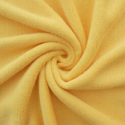 Double-Sided Minky Fleece Fabric Yellow, by the yard