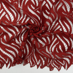 SALE Modern Venice Lace Guipure Fabric Red 6905, by the yard