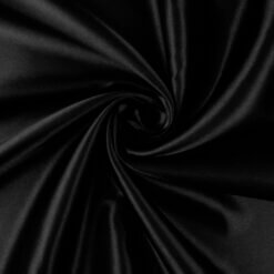SALE Charmeuse Fabric Black, by the yard