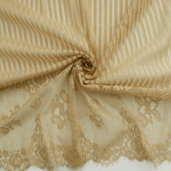 5.5 Yard Piece SALE Lace Fabric with Scalloped Edge 6915 Gold