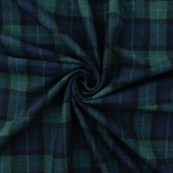 Flannel Yarn Dyed Plaid Fabric Black Watch 110 yard roll